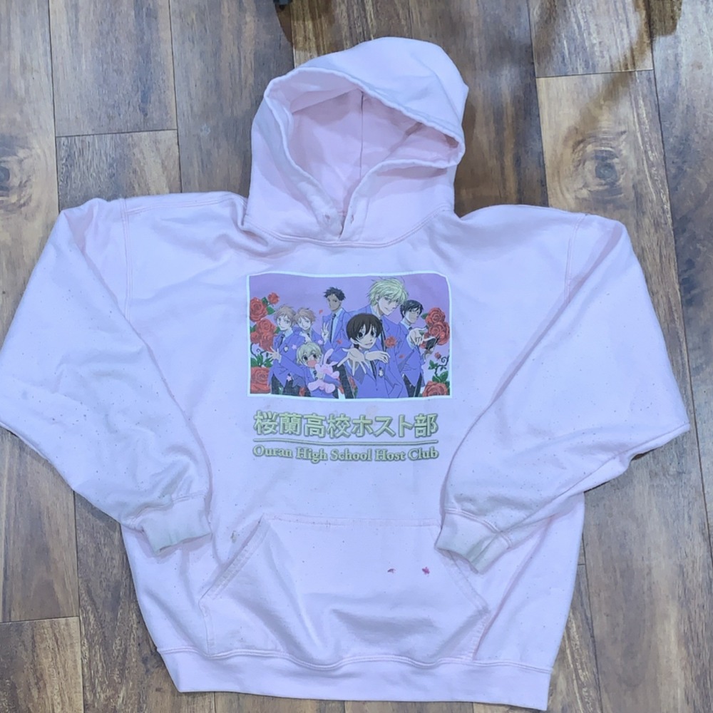 Ouran High School Host Club Pink Anime Graphic Pullover Hoodie SKU 029 Summer